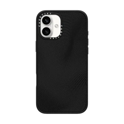 Casetify Iphone 16 Plus Case Matte Black Impact Case  Halftone Case