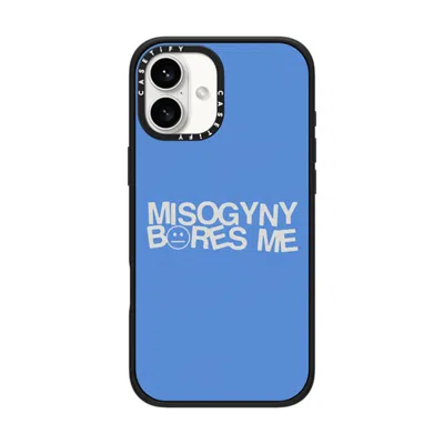 Casetify Iphone 16 Plus Case Matte Black Impact Case Magsafe Compatible  Misogyny Bores Me
