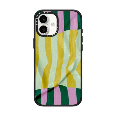 Casetify Iphone 16 Plus Case Matte Black Impact Case  Pattern Afternoon At Capri
