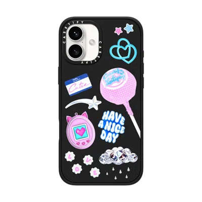 Casetify Iphone 16 Plus Case Matte Black Impact Case  Y2k Collage