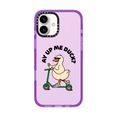 Casetify Iphone 16 Plus Case Purple Impact Case  Ay Up Me Duck?