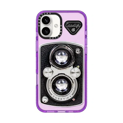 Casetify Iphone 16 Plus Case Purple Impact Case  Camera Case - Vintage