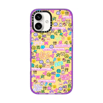Casetify Iphone 16 Plus Case Purple Impact Case  Emoji Paradise