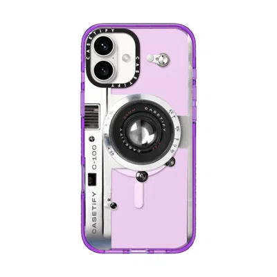 Casetify Iphone 16 Plus Case Purple Impact Case Magsafe Compatible  Camera Case - Retro
