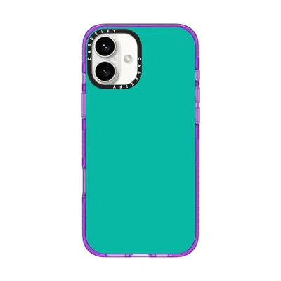 Casetify Iphone 16 Plus Case Purple Impact Case  Mint Green