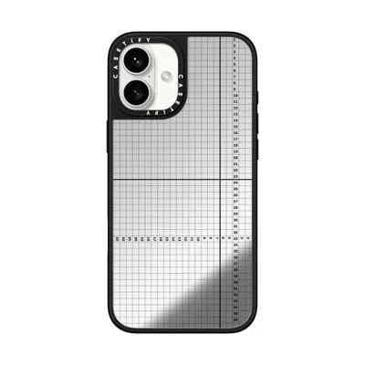 Casetify Iphone 16 Plus Case Silver On Black Mirror Case Magsafe Compatible  Metrics