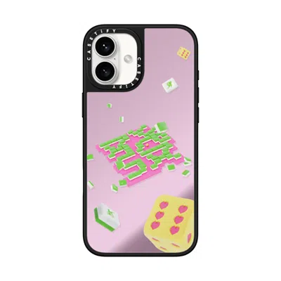 Casetify Iphone 16 Plus Case Silver On Black Mirror Case Magsafe Compatible  Strike It Rich!