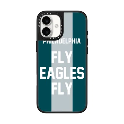 Casetify Iphone 16 Plus Case Silver On Black Mirror Case Magsafe Compatible  Superbowl - Fly Eagles Fly Caset