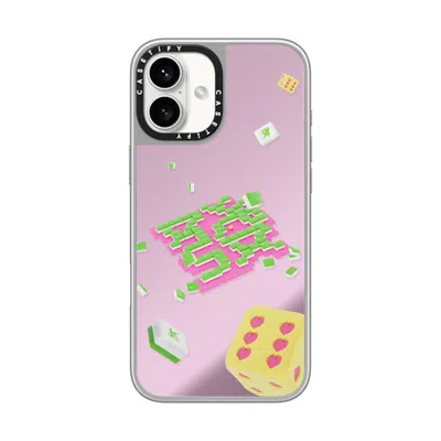 Casetify Iphone 16 Plus Case Silver On Silver Mirror Case Magsafe Compatible  Strike It Rich!