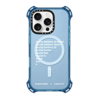 Casetify Iphone 16 Pro Case Baby Blue Bounce Case Magsafe Compatible  Alisha Marie Social Battery Case Caseti