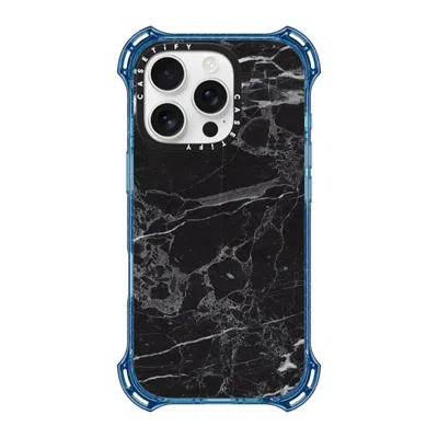 Casetify Iphone 16 Pro Case Baby Blue Bounce Case Magsafe Compatible  Black Marble