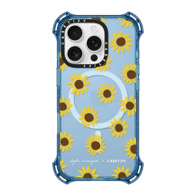 Casetify Iphone 16 Pro Case Baby Blue Bounce Case Magsafe Compatible  Secret Sunflower  In Orange