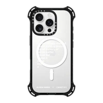 Casetify Iphone 16 Pro Case Black Bounce Case Magsafe Compatible  Alisha Marie Social Battery Case