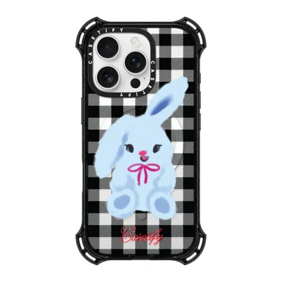 Casetify Iphone 16 Pro Case Black Bounce Case Magsafe Compatible  Animal,cartoon Bunny With Plaid