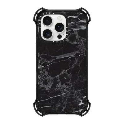 Casetify Iphone 16 Pro Case Black Bounce Case Magsafe Compatible  Black Marble