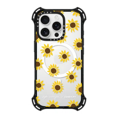 Casetify Iphone 16 Pro Case Black Bounce Case Magsafe Compatible  Secret Sunflower