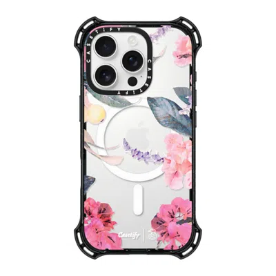 Casetify Iphone 16 Pro Case Black Bounce Case Magsafe Compatible  Spring Design #2 - Floral Garden