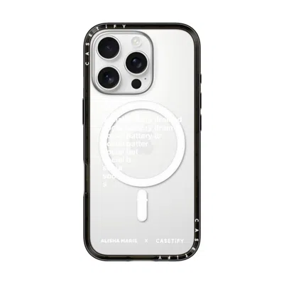 Casetify Iphone 16 Pro Case Black Compact Case Magsafe Compatible  Alisha Marie Social Battery Case