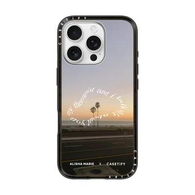 Casetify Iphone 16 Pro Case Black Compact Case Magsafe Compatible  Alisha Marie Sunsets & Therapy Case Caseti