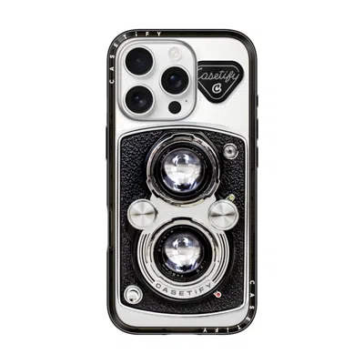 Casetify Iphone 16 Pro Case Black Compact Case Magsafe Compatible  Camera Case - Vintage  In Pattern