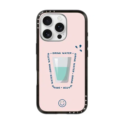 Casetify Iphone 16 Pro Case Black Compact Case Magsafe Compatible  Hydrate Then Dominate  In Pattern