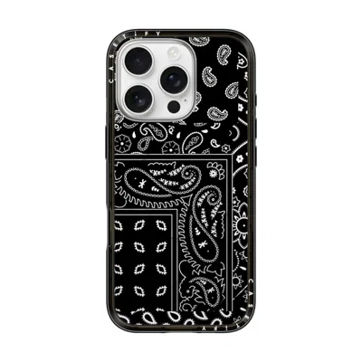 Casetify Iphone 16 Pro Case Black Compact Case Magsafe Compatible  Paisley Case - Black