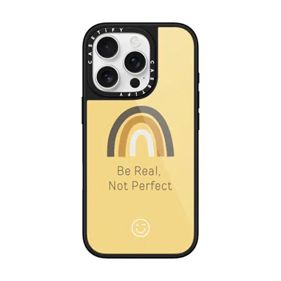 Casetify Iphone 16 Pro Case Black Glaze Case Magsafe Compatible  Be Real, Not Perfect  In White