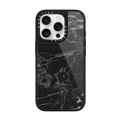 Casetify Iphone 16 Pro Case Black Glaze Case Magsafe Compatible  Black Marble