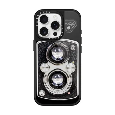 Casetify Iphone 16 Pro Case Black Glaze Case Magsafe Compatible  Camera Case - Vintage  In Pink