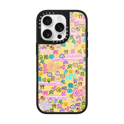 Casetify Iphone 16 Pro Case Black Glaze Case Magsafe Compatible  Emoji Paradise