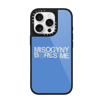 Casetify Iphone 16 Pro Case Black Glaze Case Magsafe Compatible  Misogyny Bores Me