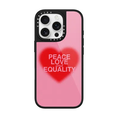 Casetify Iphone 16 Pro Case Black Glaze Case Magsafe Compatible  Peace Love And Equality