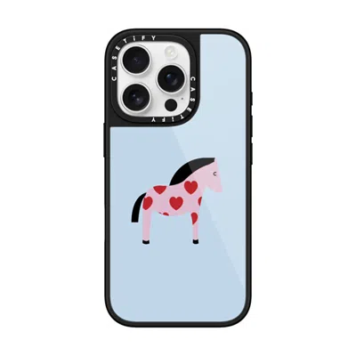 Casetify Iphone 16 Pro Case Black Glaze Case Magsafe Compatible  Pony With Red Heart - Blue Me Away