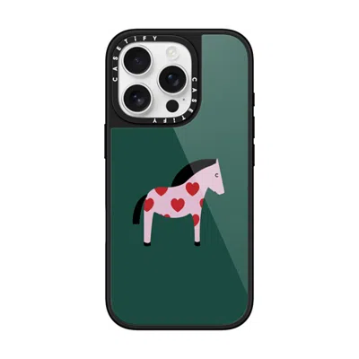 Casetify Iphone 16 Pro Case Black Glaze Case Magsafe Compatible  Pony With Red Heart - Mossy Mystery