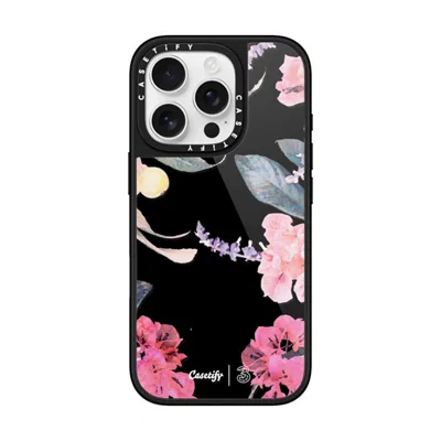 Casetify Iphone 16 Pro Case Black Glaze Case Magsafe Compatible  Spring Design #2 - Floral Garden