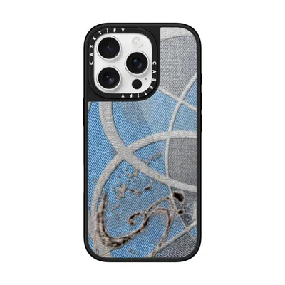 Casetify Iphone 16 Pro Case Black Glaze Case Magsafe Compatible  Surrealism Cyber Denim