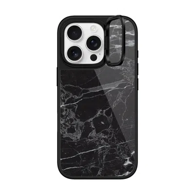 Casetify Iphone 16 Pro Case Black Glaze Ring Stand Case Magsafe Compatible  Black Marble