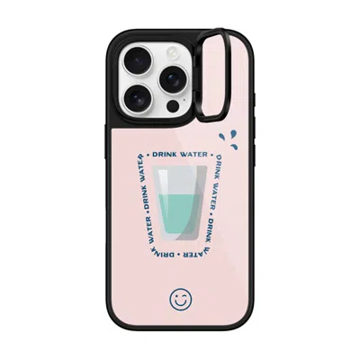 Casetify Iphone 16 Pro Case Black Glaze Ring Stand Case Magsafe Compatible  Hydrate Then Dominate  In Metallic