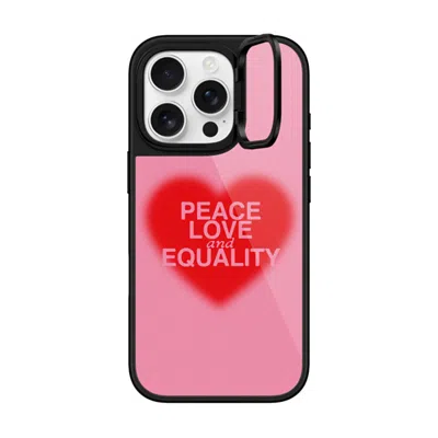 Casetify Iphone 16 Pro Case Black Glaze Ring Stand Case Magsafe Compatible  Peace Love And Equality