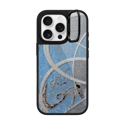 Casetify Iphone 16 Pro Case Black Glaze Ring Stand Case Magsafe Compatible  Surrealism Cyber Denim
