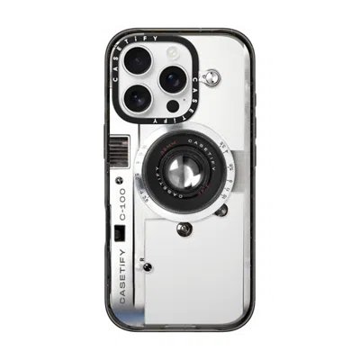 Casetify Iphone 16 Pro Case Black Impact Case  Camera Case - Retro