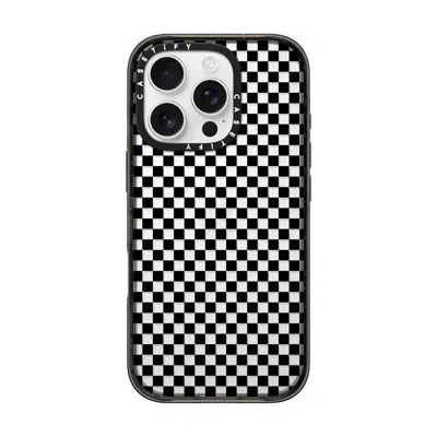 Casetify Iphone 16 Pro Case Black Impact Case  Checker Case