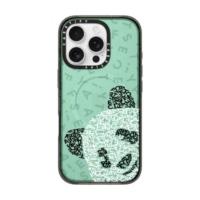 Casetify Iphone 16 Pro Case Black Impact Case Magsafe Compatible  Hi! Panda!