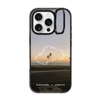 Casetify Iphone 16 Pro Case Black Impact Ring Stand Case Magsafe Compatible  Alisha Marie Sunsets & Therapy C