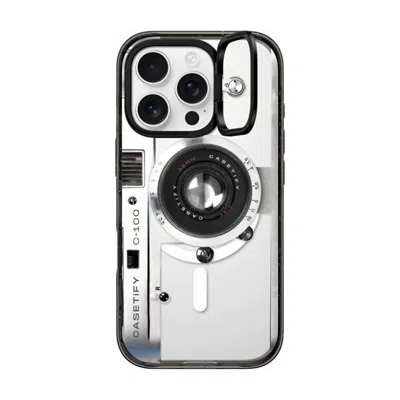 Casetify Iphone 16 Pro Case Black Impact Ring Stand Case Magsafe Compatible  Camera Case - Retro