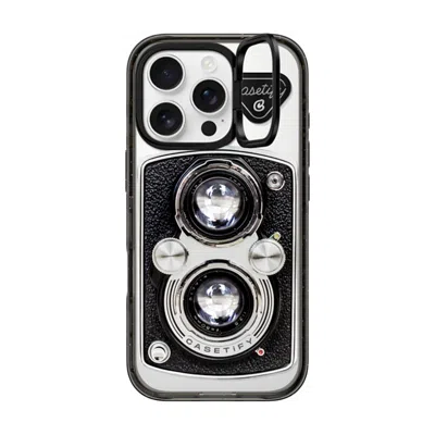 Casetify Iphone 16 Pro Case Black Impact Ring Stand Case Magsafe Compatible  Camera Case - Vintage  In Orange