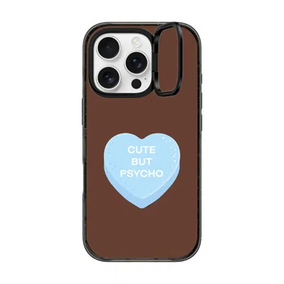 Casetify Iphone 16 Pro Case Black Impact Ring Stand Case Magsafe Compatible  Cute But Psycho - Hot Fudge Case