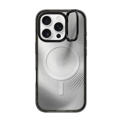 Casetify Iphone 16 Pro Case Black Impact Ring Stand Case Magsafe Compatible  Halftone Case