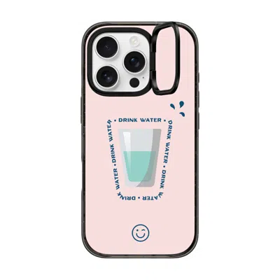 Casetify Iphone 16 Pro Case Black Impact Ring Stand Case Magsafe Compatible  Hydrate Then Dominate