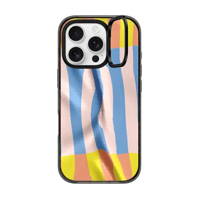 Casetify Iphone 16 Pro Case Black Impact Ring Stand Case Magsafe Compatible  Pattern Afternoon At Bondi